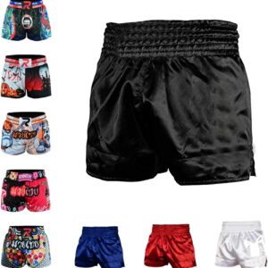 ROAR-INT Kid's Muay Thai Shorts Martial Arts MMA Kickboxing Shorts for Boys Girls Boxing Trunks Shorts