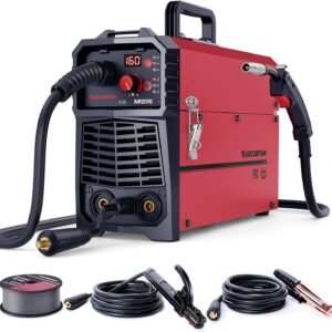 ARCCAPTAIN 160A MIG Welder 110V 220V 4 in 1 Welding Machine Gas MIG, Gasless MIG Flux Core Welder, Lift TIG, MMA Stick Welder, Welder Machine with Synergy for Beginner IGBT Inverter Portable Welder