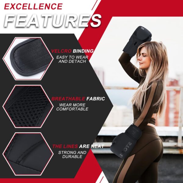 Pro Boxing Gloves for Men & Women: Training, Sparring, MMA, Kickboxing, Muay Thai Workout Gloves - Image 2