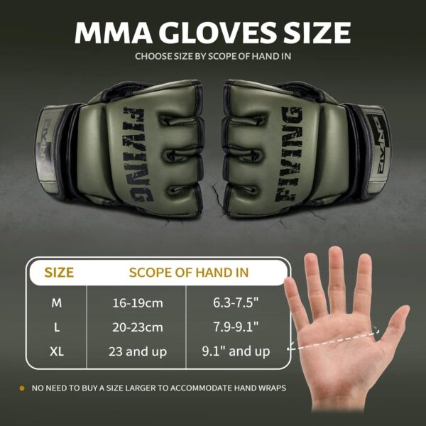 FIVING Pro MMA Gloves: Muay Thai, Sparring & Kickboxing Open Palm Gloves - Image 2