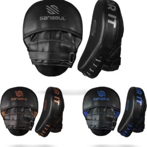 Sanabul Essential Curved Punching Mitts for Boxing, MMA Muay Thai Boxing Pads for Training, Punch Focus Mitts, Hand Pads Sparring Gear, Strike Shield