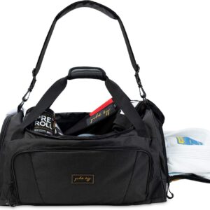 Gold BJJ Jiu Jitsu Duffle Bag - Waterproof Pocket for Sweaty Gi, Rashguard, or Shoes - The Perfect Duffel Bag for Martial Arts Gear, Boxing, MMA, and More
