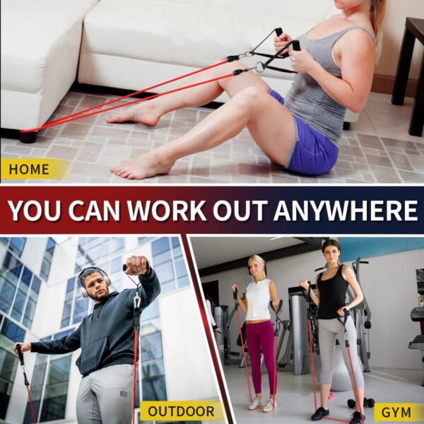 WHATAFIT Resistance Bands: 5-Level Workout Bands for Home Fitness & Strength Training - Image 5