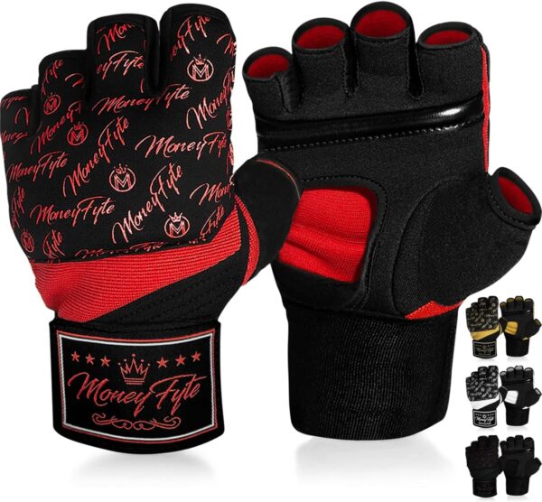 Quick Gel Boxing Wraps Under Boxing Gloves - Kickboxing MMA Muay Thai - Fist, Knuckle, Wrist Wrap Protection Inner Glove Hand Wraps - Men Women Kids