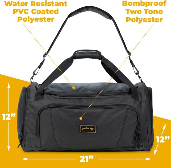 Gold BJJ Ultimate Waterproof Martial Arts Duffle Bag with Gi Wet Gear Pocket - Image 4