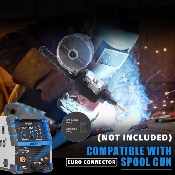 AZZUNO 8-in-1 200A MIG Welder: Dual Voltage Multiprocess Welding Machine - Image 4