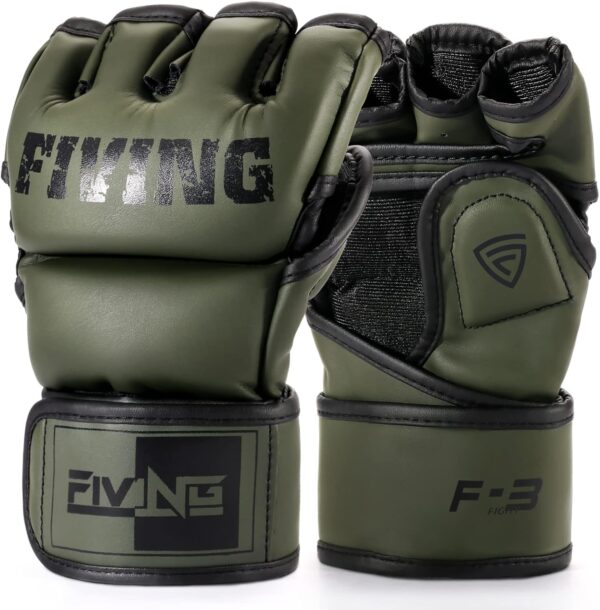 FIVING MMA Gloves for Men & Women,Boxing Gloves for Punching Bag,Sparring,Training,Muay Thai,MMA,Martial Arts Bag Gloves,Kickboxing Gloves with Open Palms