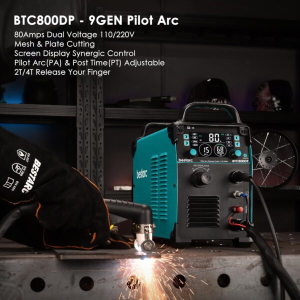 Bestarc BTC800DP 9Gen 80A Dual Voltage Pilot Arc Plasma Cutter Machine - Image 2