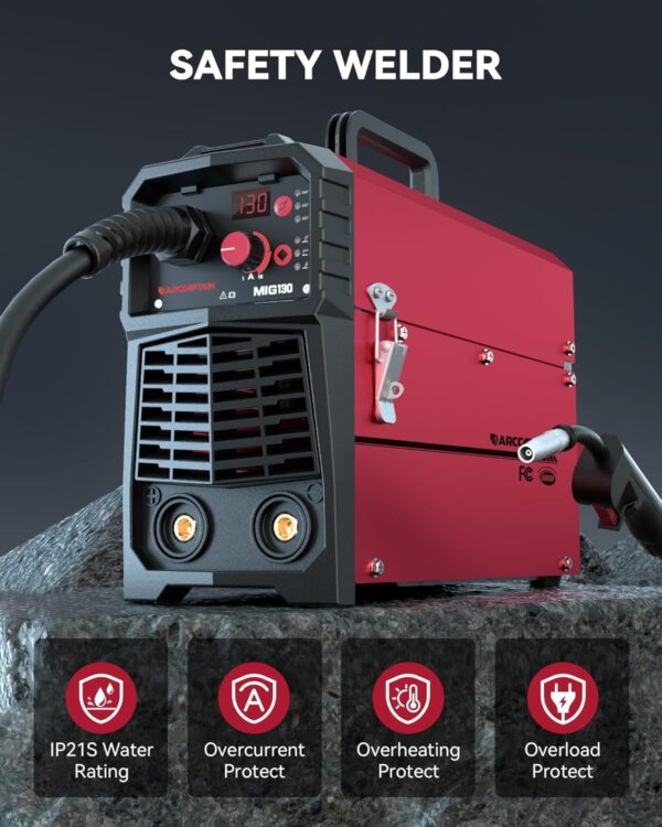 ARCCAPTAIN 130A 3-in-1 Portable MIG Welder - Flux Core, TIG, Stick, 110V - Image 5