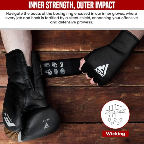 RDX Boxing Hand Wraps: Pro MMA Muay Thai Half-Finger Training Gloves - Image 4