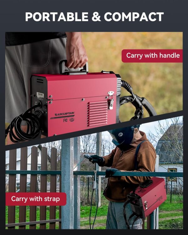 ARCCAPTAIN 130A 3-in-1 Portable MIG Welder - Flux Core, TIG, Stick, 110V - Image 6