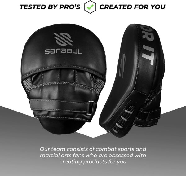 Sanabul Essential Curved Punching Mitts - Pro MMA Boxing Training Pads - Image 3