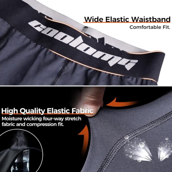 COOLOMG Men's Compression Shorts Cup Sliding Gear Baseball Football MMA Hockey - Image 6