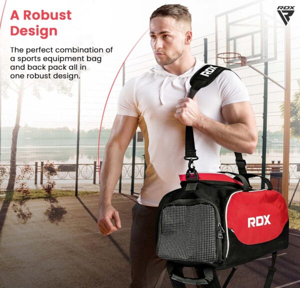 RDX Large Gym Duffle Bag: Lightweight Sports & MMA Fitness Travel Backpack - Image 7