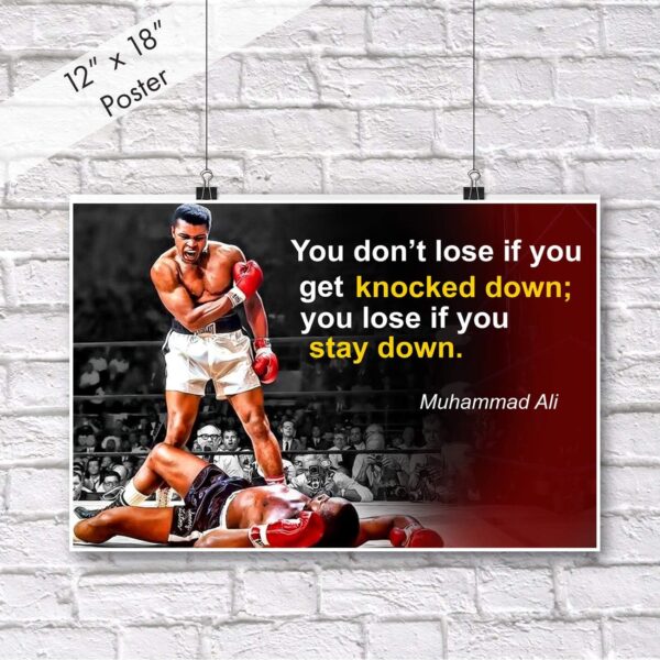 Muhammad Ali Inspirational Quote Poster - Black History Month Boxing Decor - Image 2