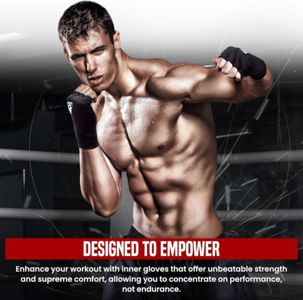 RDX Boxing Hand Wraps: Pro MMA Muay Thai Half-Finger Training Gloves - Image 3