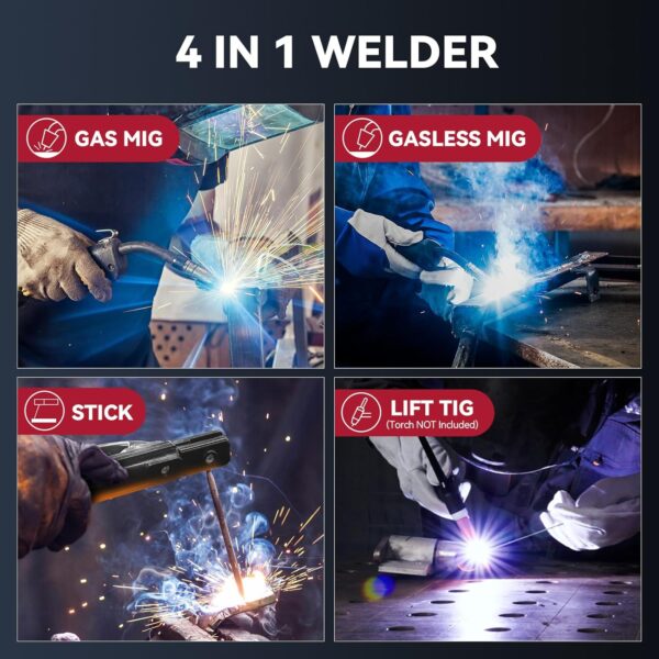ARCCAPTAIN 160A 4-in-1 MIG Welder: Dual Voltage, Multi-Process Welding Machine - Image 2
