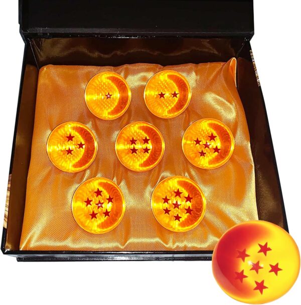 New Collectible Medium Crystal Resin Stars Balls Dragon Ball - Anime Collectibles New Gift Box Set of 7pcs(1.7 in in diameter/43 MM in Diameter)