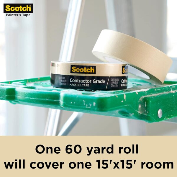Scotch 3M Contractor Grade Painter's Tape - 6 Rolls, Easy-Remove, Multi-Surface Masking Tape - Image 11