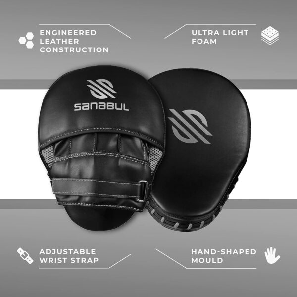 Sanabul Essential Curved Punching Mitts - Pro MMA Boxing Training Pads - Image 2