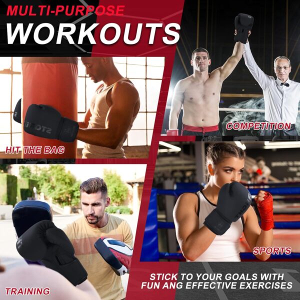 Pro Boxing Gloves for Men & Women: Training, Sparring, MMA, Kickboxing, Muay Thai Workout Gloves - Image 6