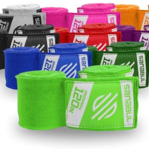 Sanabul Elastic 120 inch Boxing Hand Wraps Kickboxing Handwraps for Boxing Gloves for Men, Women, and Kids Muay Thai MMA Hand Wraps