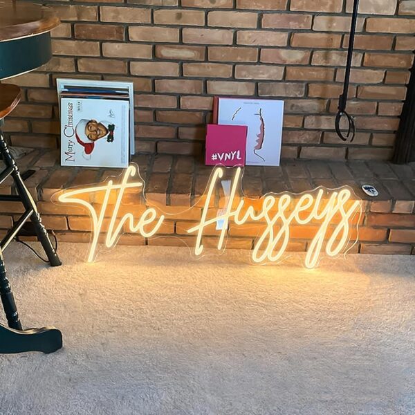 Custom LED Neon Wedding Sign - Personalized Last Name Lights for Home & Business Decor - Image 8