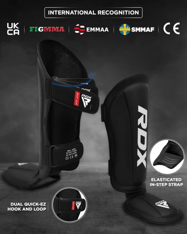 RDX Muay Thai Shin Guards - SATRA Approved Premium Maya Hide Leather MMA Kickboxing Gear - Image 2