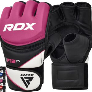 RDX Women's MMA Gloves Grappling Martial Arts Sparring Punching Bag Cage Fighting Maya Hide Leather Mitts Combat Training