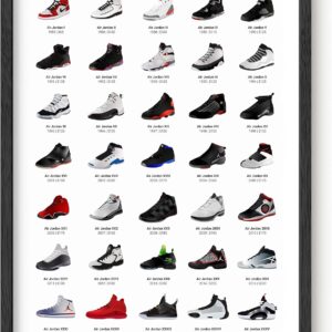 HAUS AND HUES Jordan Sneaker Posters for Guys - Michael Jordan Shoe Cool Wall Art for Bedroom, Dope Hypebeast Sneakerhead Room Decor, (12”x16” UNFRAMED)