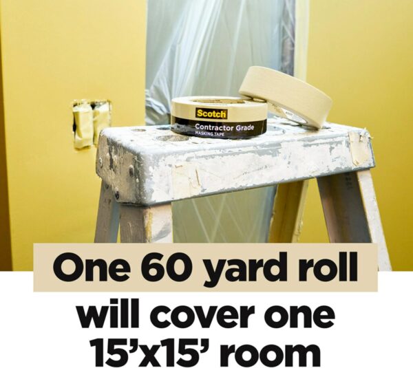 Scotch 3M Contractor Grade Painter's Tape - 6 Rolls, Easy-Remove, Multi-Surface Masking Tape - Image 4