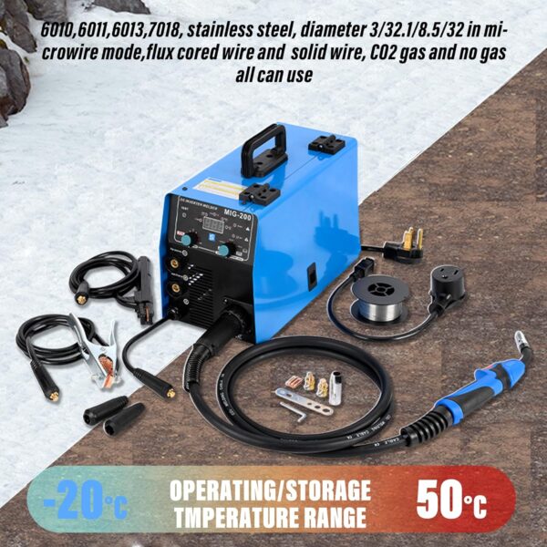 Best 4-in-1 Multiprocess Welder: Gas/Gasless MIG TIG Stick ARC 200A - Image 3