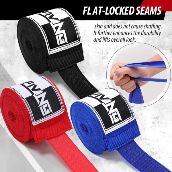 FIVING 180" Boxing Hand Wraps: Pro-Grade MMA Muay Thai Wrist Support - Image 3