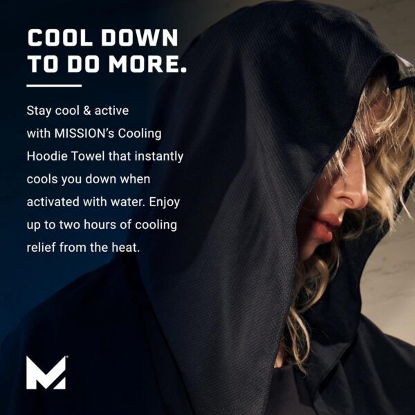 MISSION Cooling Hoodie Towel - UPF 50 Instant Cool Sports Fitness Gym Towel - Image 4