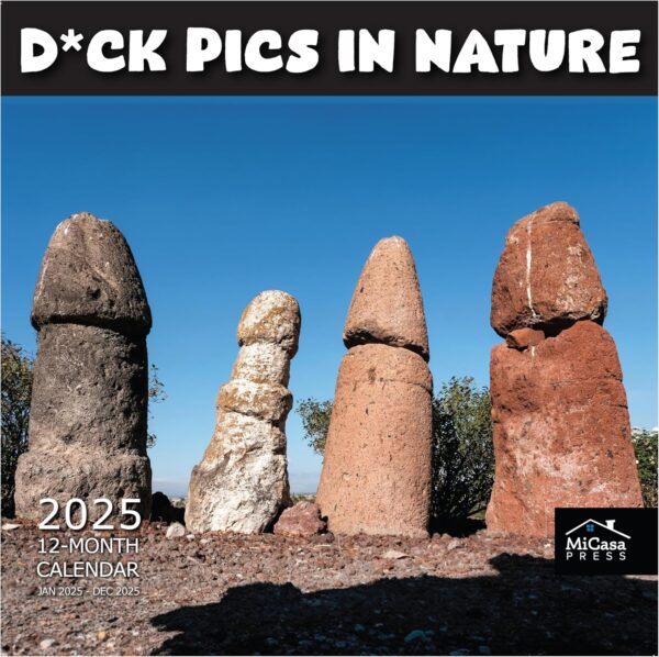MICASA PRESS - D'ck Pics in Nature 2025 Wall Calendar 12 Month | 12" x 24" Open | Thick & Sturdy Paper | Giftable | Secret Santa White Elephant Swap Gag Gift | Funny Calendar 2025