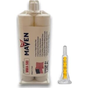 Maven MMA 560 Black - Slow Set 60 Minute methacrylate Adhesive (Backup Formula for The Plexus MA560 Black)