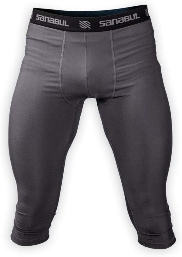 Sanabul Essential 3/4 Men's BJJ Compression Spats | No-Gi MMA Grappling Tights - Image 2
