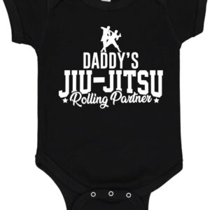 Daddy's Jiu Jitsu Rolling Partner Baby Bodysuit One Piece Or Toddler Shirt Cute Jiu-Jitsu Dad Gift