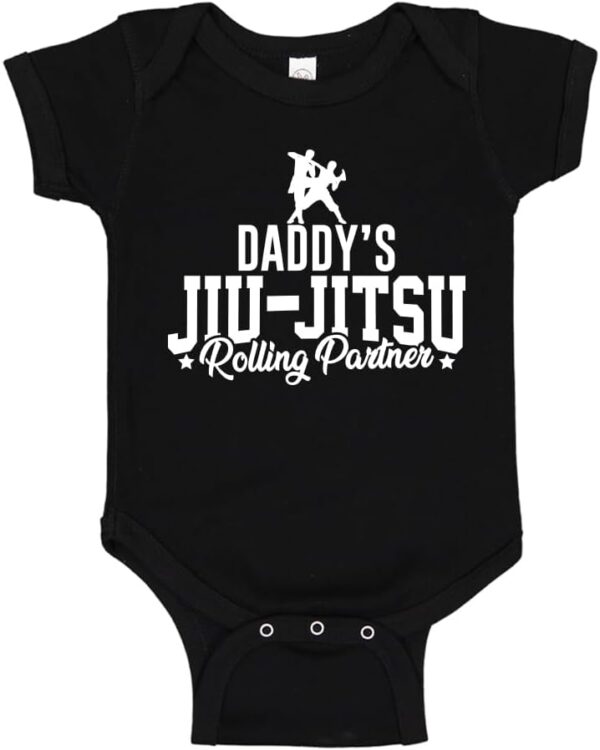 Daddy's Jiu Jitsu Rolling Partner Baby Bodysuit One Piece Or Toddler Shirt Cute Jiu-Jitsu Dad Gift