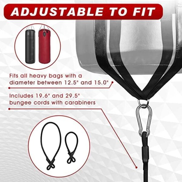 Professional Heavy Bag Anchor Kit: 10"/24" Bungees for MMA, Muay Thai - Image 7