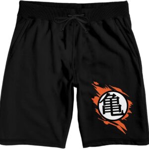 Bioworld Dragon Ball Z Anime Cartoon Mens Black Sleep Shorts-XXL