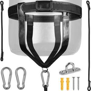 Heavy Duty Boxing Heavy Bag Anchor Kit – Double-End Fixed Rope with 10" and 24" Bungee Cords and D-Ring Carabiner for Secure Muay Thai, MMA, Kickboxing Training