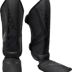 RDX Shin Guard for Muay Thai, Kickboxing, MMA Training, Maya Hide Leather Instep Leg Foam Pads for Martial Arts, Sparring, Gear for BJJ and Boxing