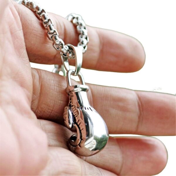 Premium 3D Boxing Glove Pendant Necklace | Unisex Punk Jewelry Gift - Image 4