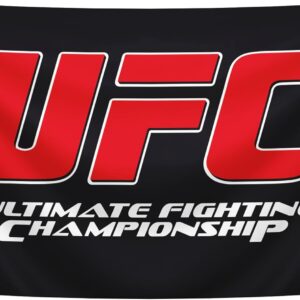 UFC Ultimate Fighting Champion Flag 3×5 FT Black Background Banner Bedroom Wall Art Tapestry For Man Cave Indoor outdoor