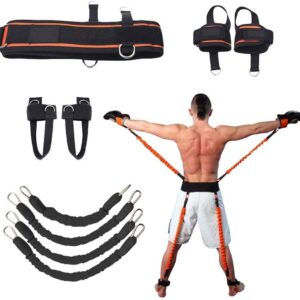 Speed and Agility Resistance Bands Trainer for Vertical Jump Squat Boxing MMA Taekwondo Karate Bounce Softball Basketball Volleyball Football Training