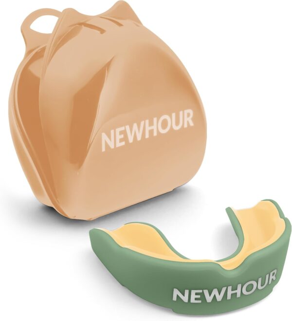 Mouth Guard Boxing, Football, MMA, Muay Thai, Lacrosse and Hockey, Men and Women Mouthguard for Adults and Kids with Protective Breathable Case, Protector Bucal para Boxeo (Basil)