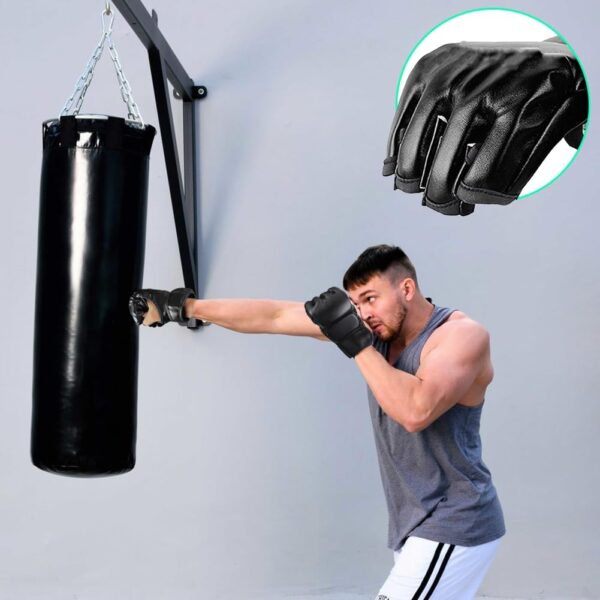 Pro MMA Boxing Gloves: Half-Finger Shock-Absorb Training Mitts for Men & Women - Image 4