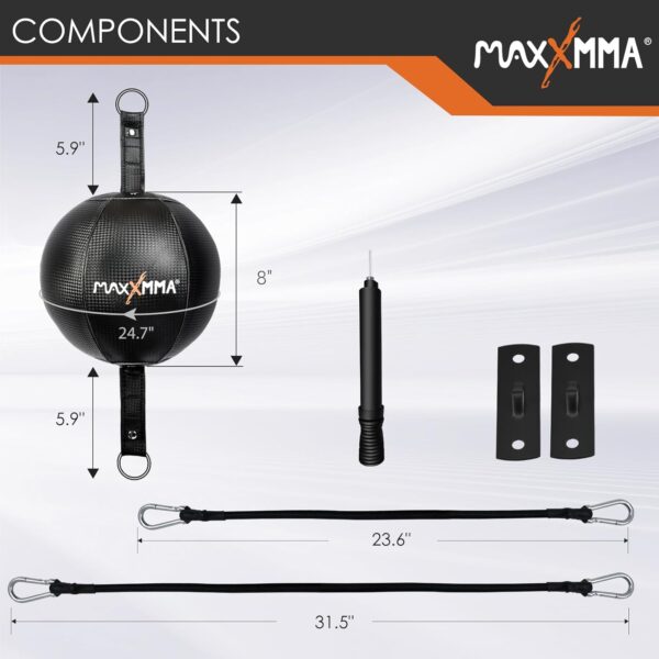 MaxxMMA Pro Boxing Double End Ball: Speed Reflex Training w/ Pump & Mounts - Image 3