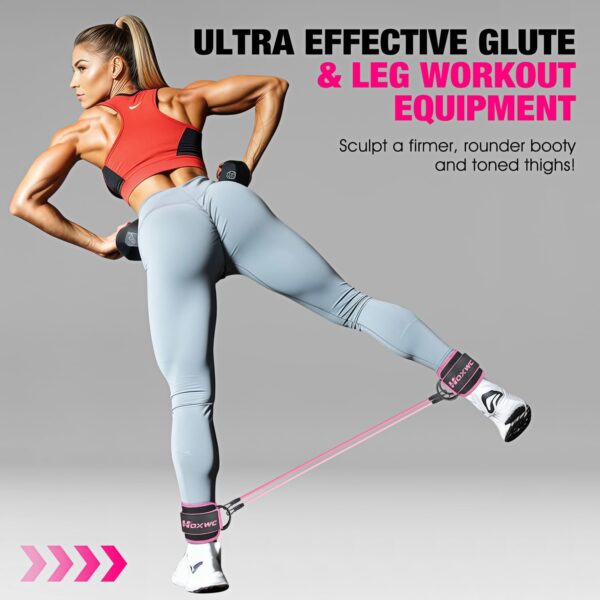 Adjustable Ankle Resistance Bands for Women: Booty & Leg Workout Cuffs - Image 3